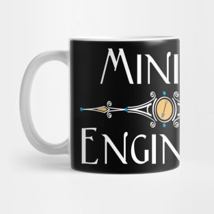 Mining Engineer Decorative Line White Text Mug